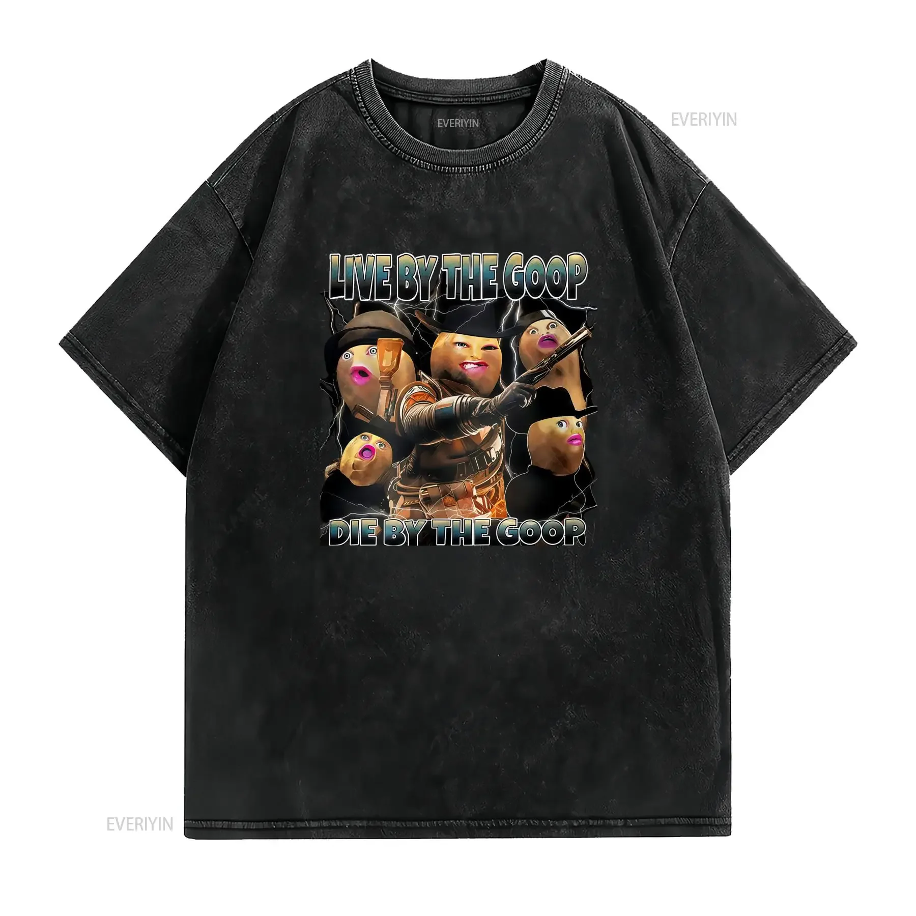 Grappig The Burnt Peanut Goop Homage T shirt Bungulato 90s Bootleg Casual Ronde Hals Lichte Stretch Stof Regular Fit vintage