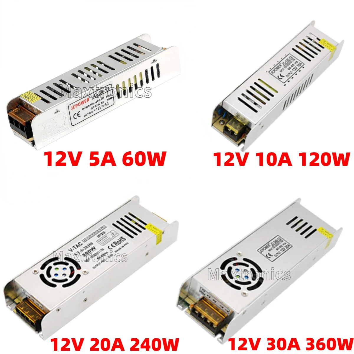 

DC12V Switching Power Supply Adapter Long-shaped Slim 5/10A/20A/30A Lighting Transformer for LED Strip Light Modules Lamp Driver