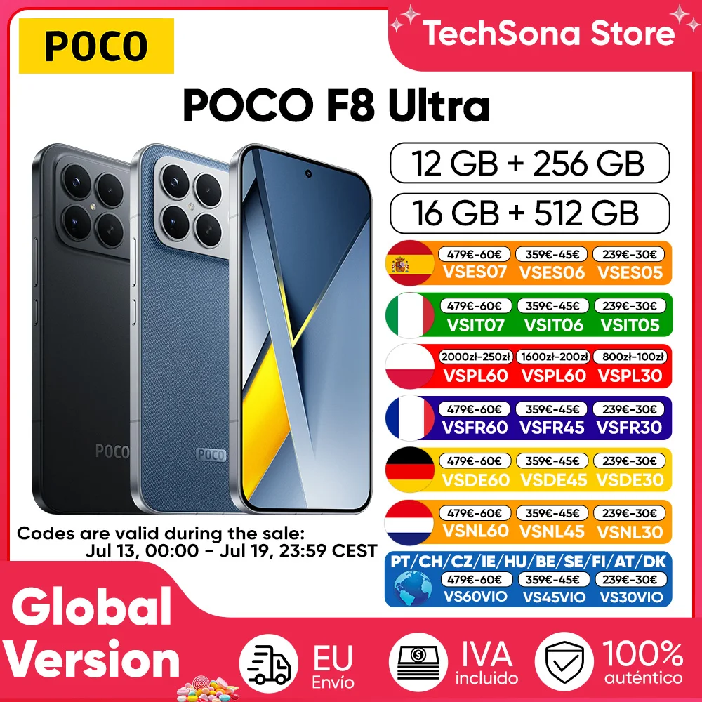 Teléfono Inteligente POCO F8 Ultra 5G Versión Global Snapdragon ® 8 Elite Gen 5, Pantalla AMOLED de 6.9 Pulgadas con… — oferta en AliExpress