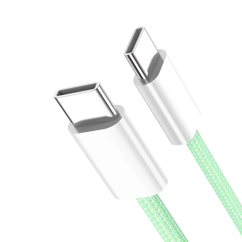 PD 60 W Typ C zu Typ C Farbe Kabel Für iphone 15 15pro Schnelle Lade Für Xiaomi Samsung Huawei Typ C Weben Kabel 1M 2M 3M – Detail 7