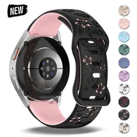 18mm 20mm 22mm Silicone Women Band for Huawei GT5 GT4 41mm 46mm Engraved Bracelet for Samsung Galaxy 7/6/5 40 44mm FE Girl Strap