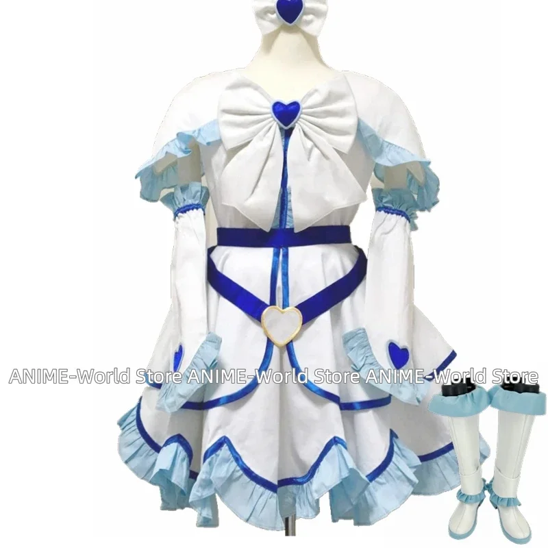

《Custom Size》Costume Cure White Cosplay Costume Yukishiro Honoka Costume Shoes Any Size