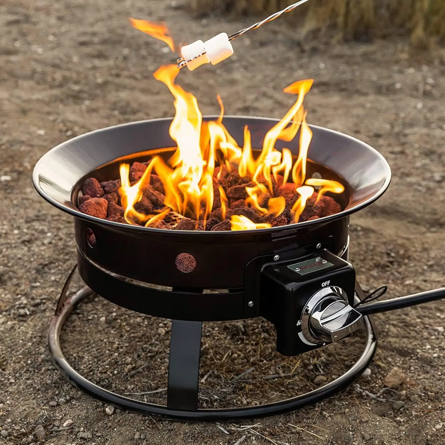 KINGJOY Propane Portable Gas Outside Camping Stove with Stainless Steel Round Ring burner