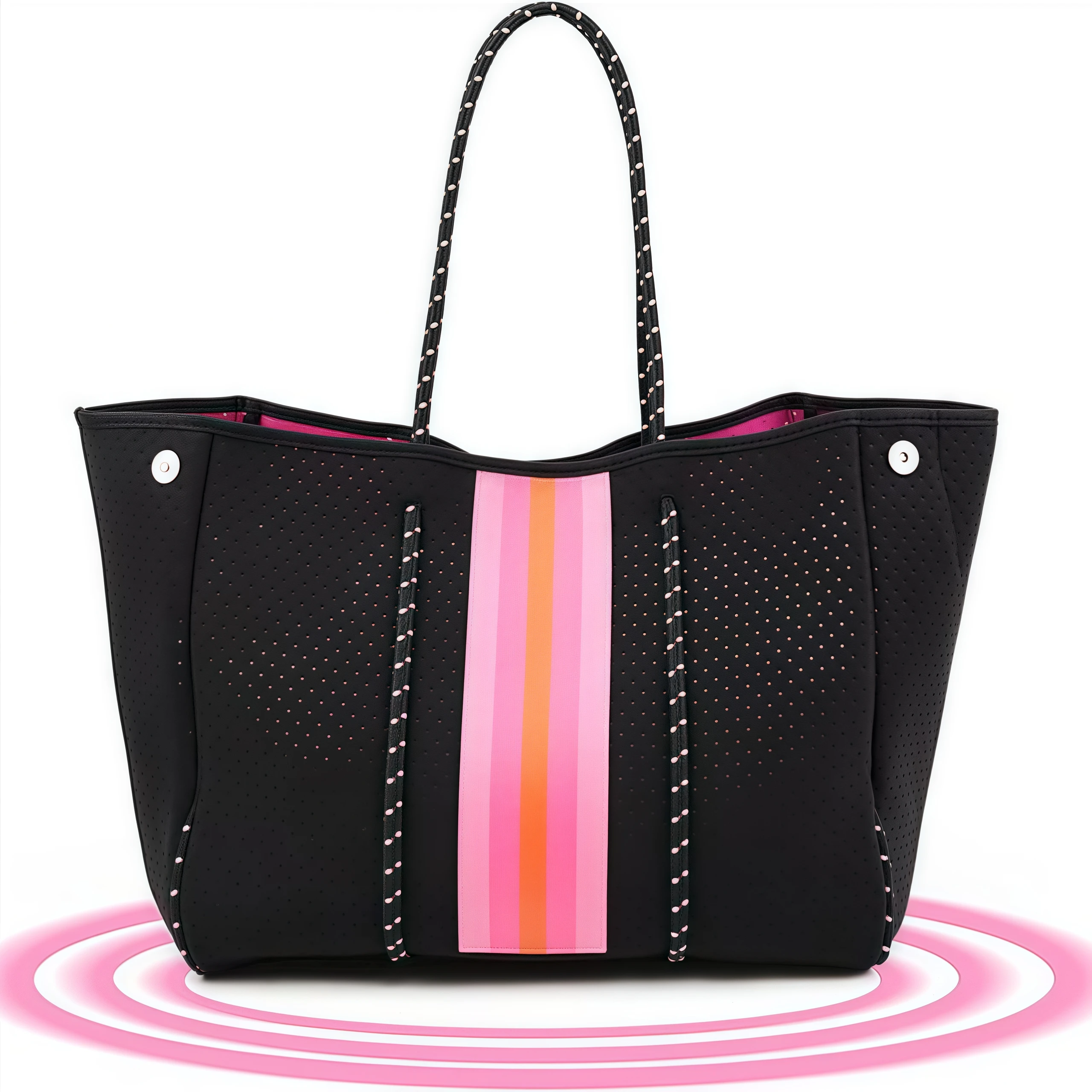 

Wholesalers Fashion Leopard Print Women's Handbag Neoprene Tote Bag Ladies Waterproof Neoprene Beach Bags for Women Trend 2024