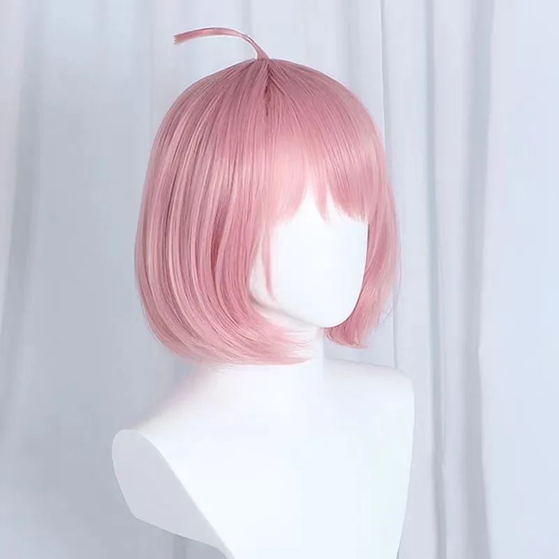 Anya cosplay wig, Anya Forger short hair with simulated scalp view 4
