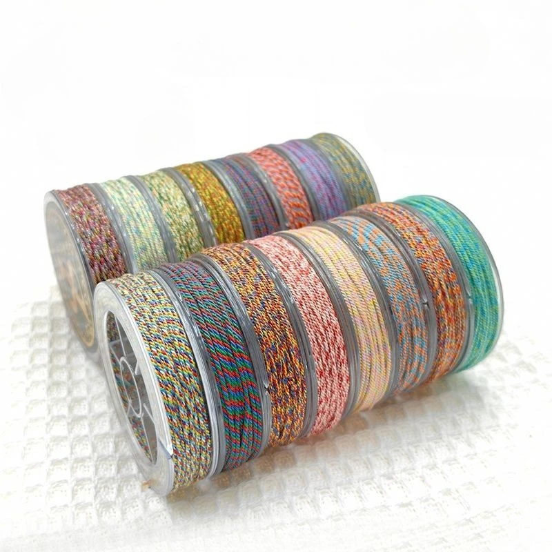 Hand-rubbed Cotton Thread Bodhi Wenwan Thread Rope,Tassel Sui Non-elastic Wear-resistant String, Bead-woven Tibetan Hand Rope