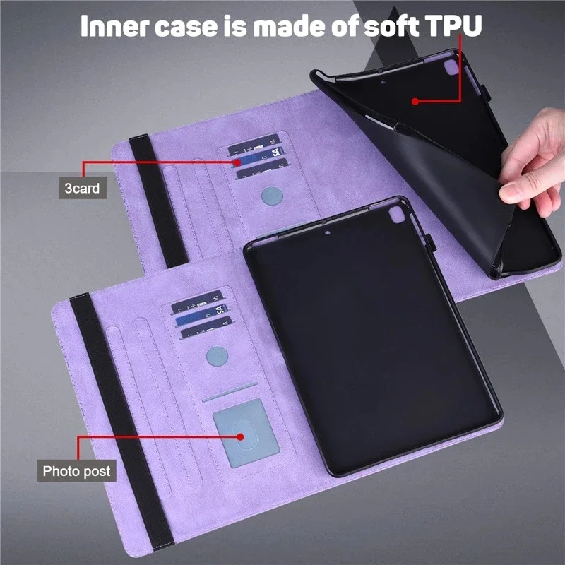 Etui dla Honor Pad 8 Etui 12 "wytłaczany stojak skórzany PU Tablet Funda dla Honor Pad 8 Case Coque 12 inch — zdjęcie 5
