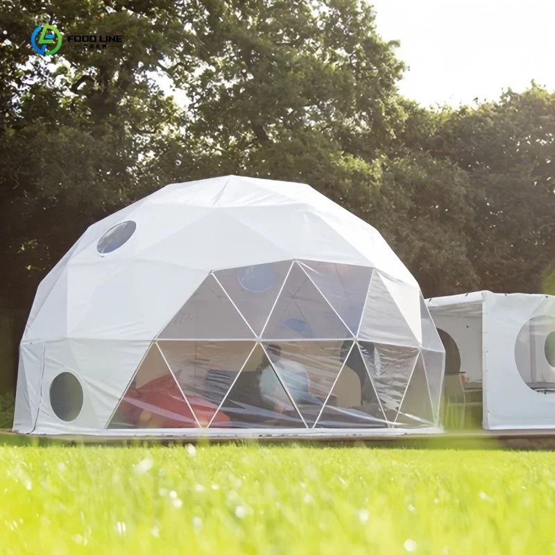 Hotel Camping Prefab Tents Resort Waterproof Geodesic Dome House FL Customized