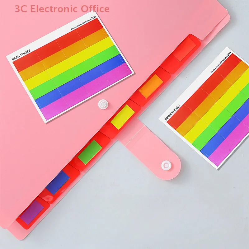 A4 Size Expanding File Folder 5 Pocket Folders For Documents Stationery Portable Paper Organizer For School Office Supplies