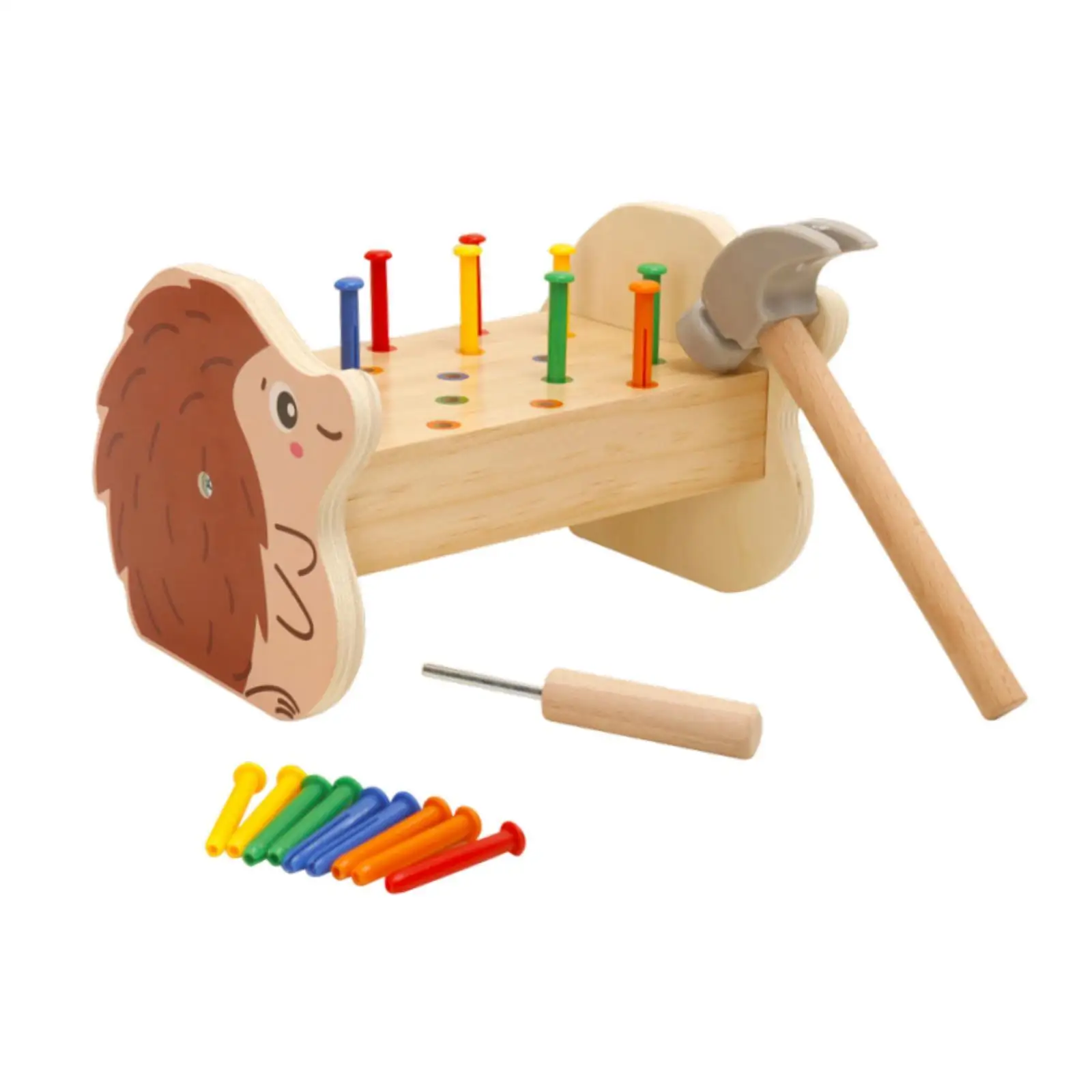 

Wooden Baby Workbench Pounding Hammer Toy Montessori Toy Education