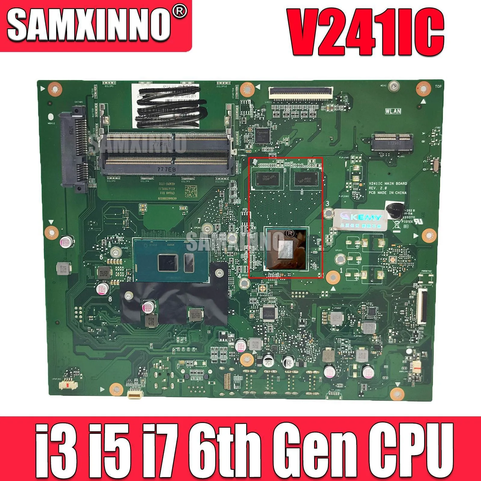 

SAMXINNO V241IC Motherboard For Asus V241I V241IC Mainboard All-in-one Machine With 4405U 4415U I3 I5 I7 CPU 930MX UMA