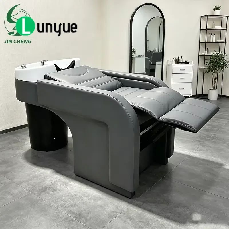 Luxury Electric Shampoo Chair PU Leather Health Massage Furniture for Beauty Center Spa Hotel Bathroom Modern Design