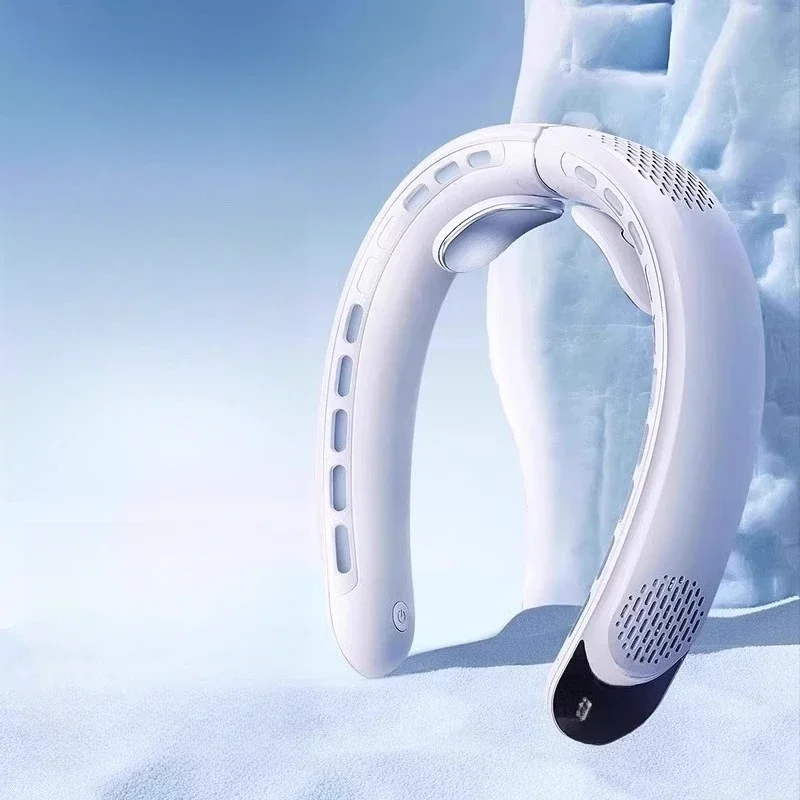 Neck fan super long battery life refrigeration small air conditioner children's mini bladeless fan outdoor portable