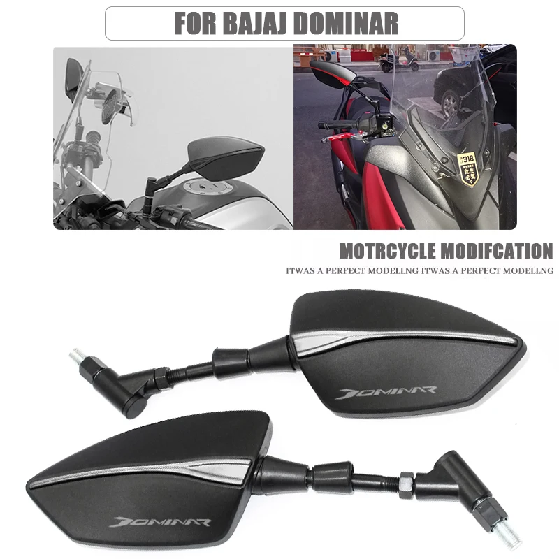 For Bajaj Dominar 400 Strom Motorcycle Rearview Mirror Scooter E-Bike Rearview Mirrors Back Side Mirror 8mm 10mm