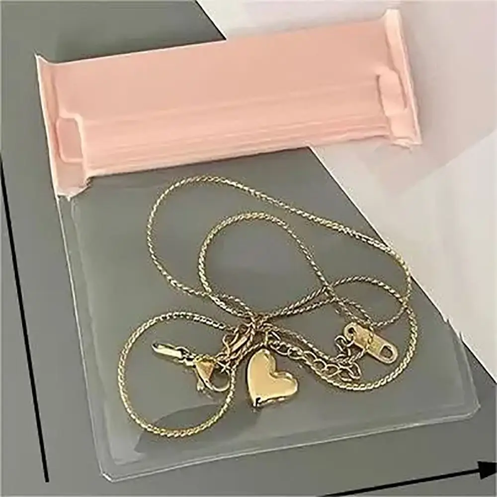 5Pcs Reusable Transparent Jewelry Zip Lock Bags Frosted Self Sealing Jewelry Pouch Waterproof Earring Ring Organizer