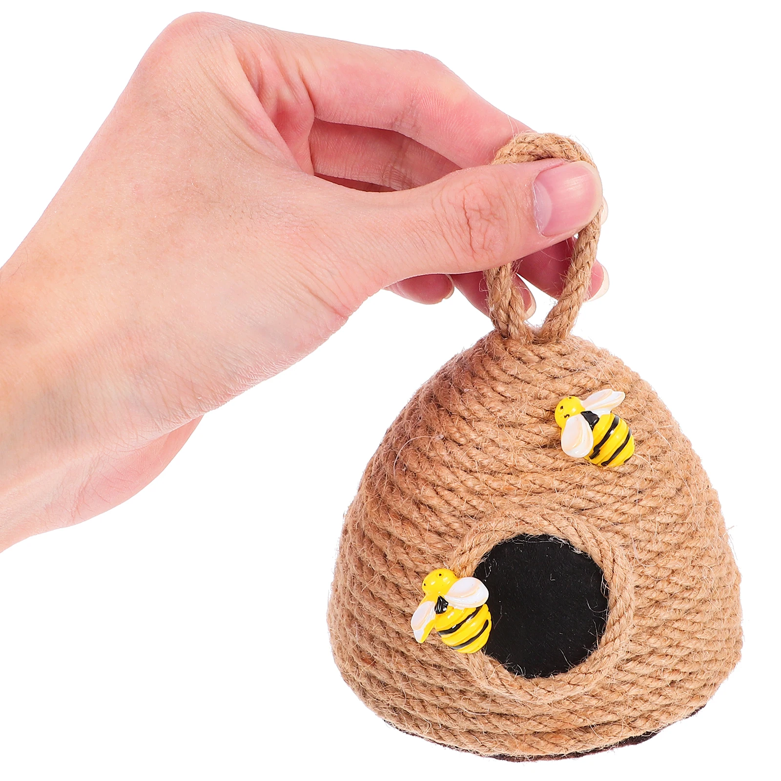 

Cute Woven Pendant Adorable Hanging Ornament For Bee Festival Decor Balcony Garden Party Enhancer Beehive Modeling Decorative