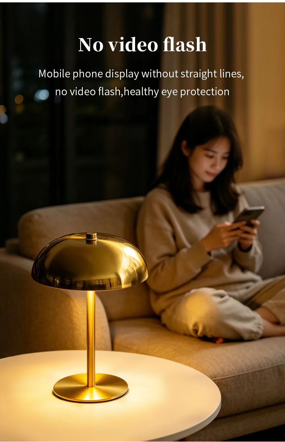 Cordless Mushroom Table Lamp Touch Control Dimmable LED Desk Light Rechargeable Bedroom Night Light Home Decor Gift