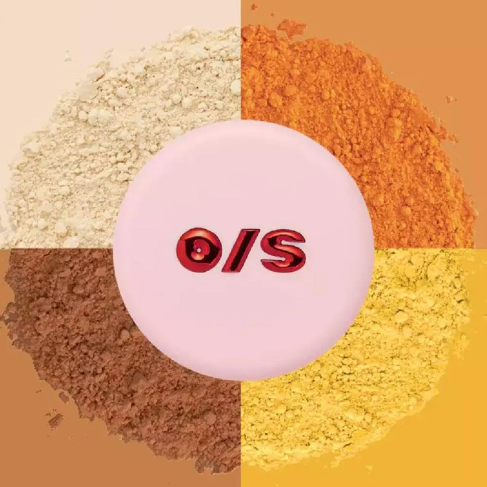 Polvere sciolta per il viso a 7 colori Impermeabile a lunga durata Controllo dell'olio Fissaggio del trucco Rimozione Modifica dei pori Trucco Polvere di miele