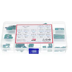 70pcs PCB Board Kit Box SMD Turn To DIP Adapter Converter Plate SOP8 SOP10 SOP14 SOP16 SOP24 SOP28