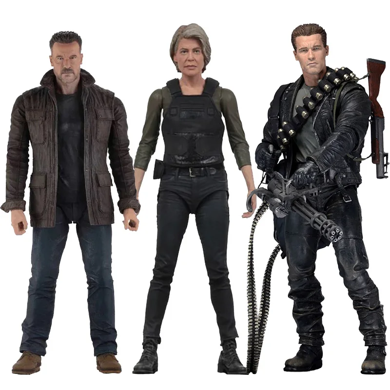 NECA Figure Terminator Fate Action Figure Terminator 2 T-800 Sarah Connor Figures Model Toys Joint Movable Doll Desktop Decor