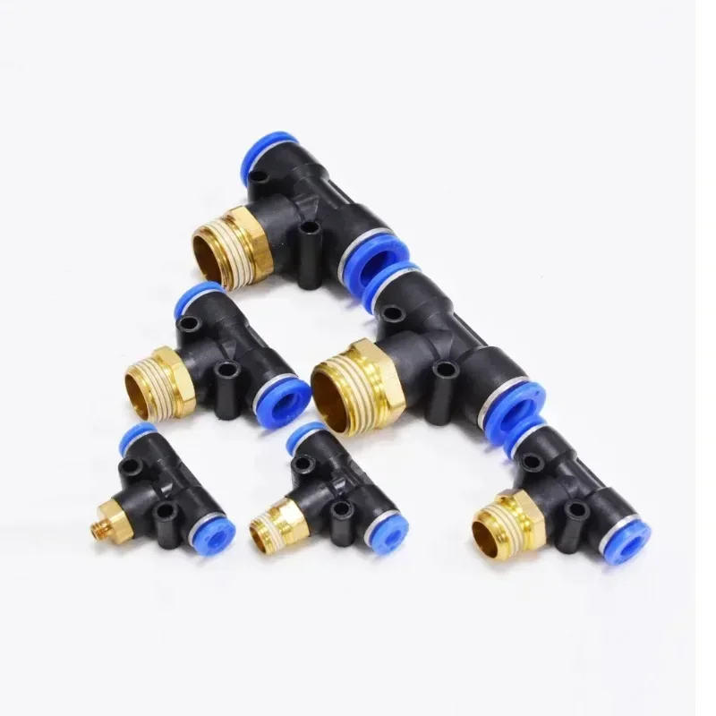 HEBAI Pneumatic Fittings PC/PCF/PL/PB/PLF 4/6/8/10/12mm Thread 1/8 1/4 3/8 1/2 Hose Tube Connector Pipe Hose Fittings Pipe