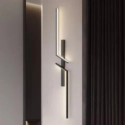 Lámpara LED de pared con Control remoto para decoración del hogar, candelabro moderno para sala de estar, dormitorio, cabecera, luces decorativas interiores minimalistas