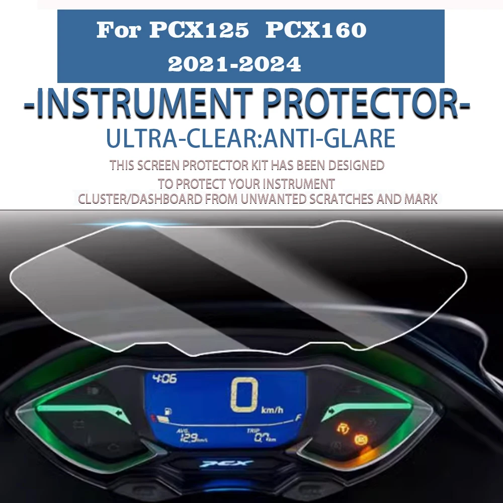 For PCX125 PCX160 2021-2024 Motorcycle Accessories Instrument Cluster Scratch Protection Panel Film Screen Protector