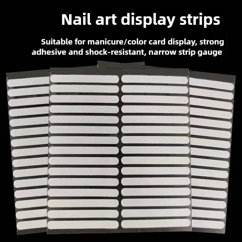 30Pcs Double Sided Nail Adhesive Tape, Strong Sticky Glue Sticker for False Nails, Square Round Nail Display Stand Practice Show Accessory image 4