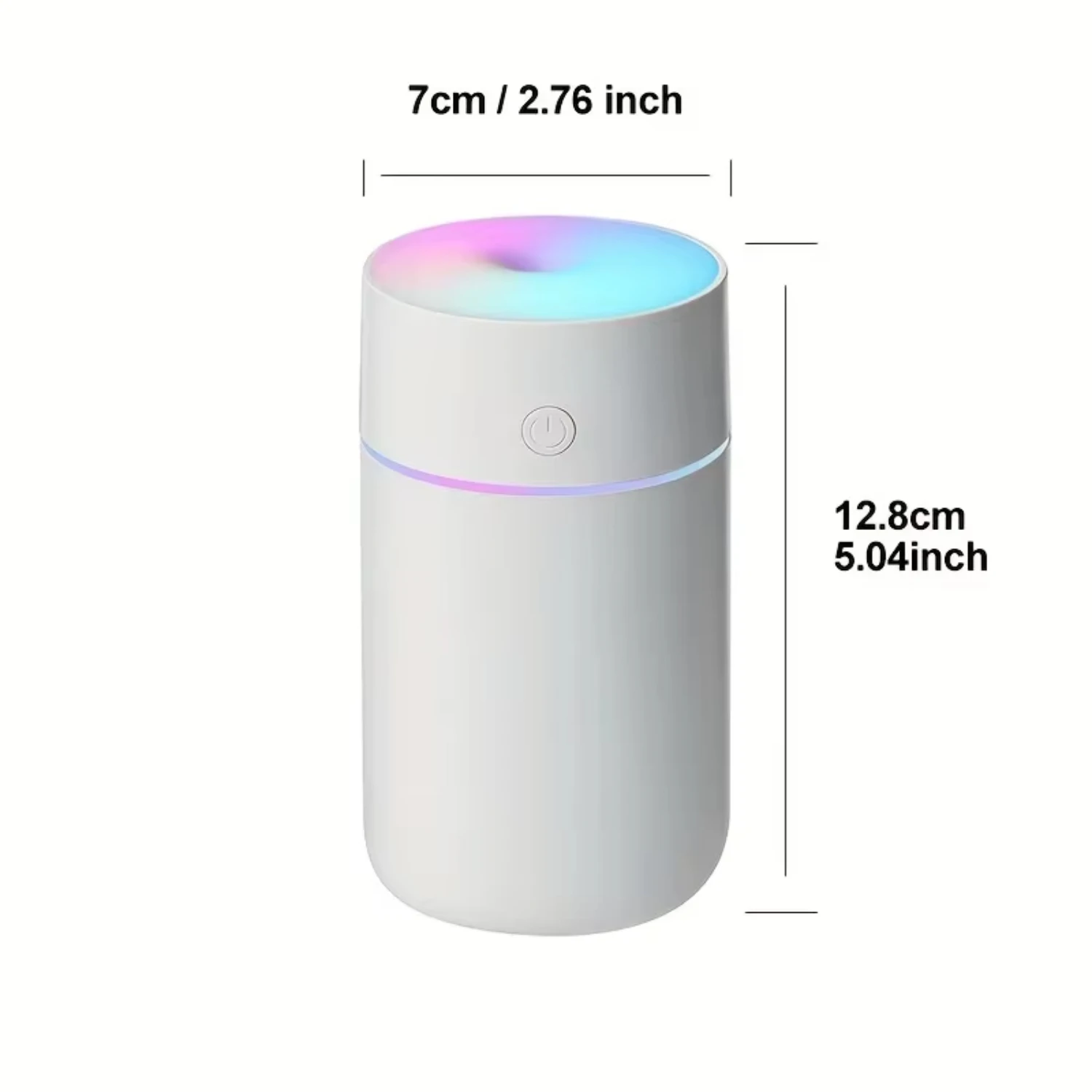 Humidificador de aire portátil recargable por Usb, mini humidificador de luz h2o de 220ml, difusor de aceites esenciales, humidificador para coche