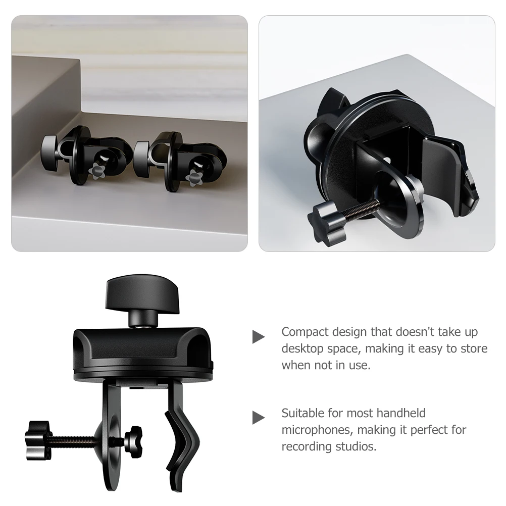 

Mic Stand Clamp 19Mm Microphone Arm Desk Mount Clip Adjustable 360 Rotation Holder for Band Practice Events Mic Clips