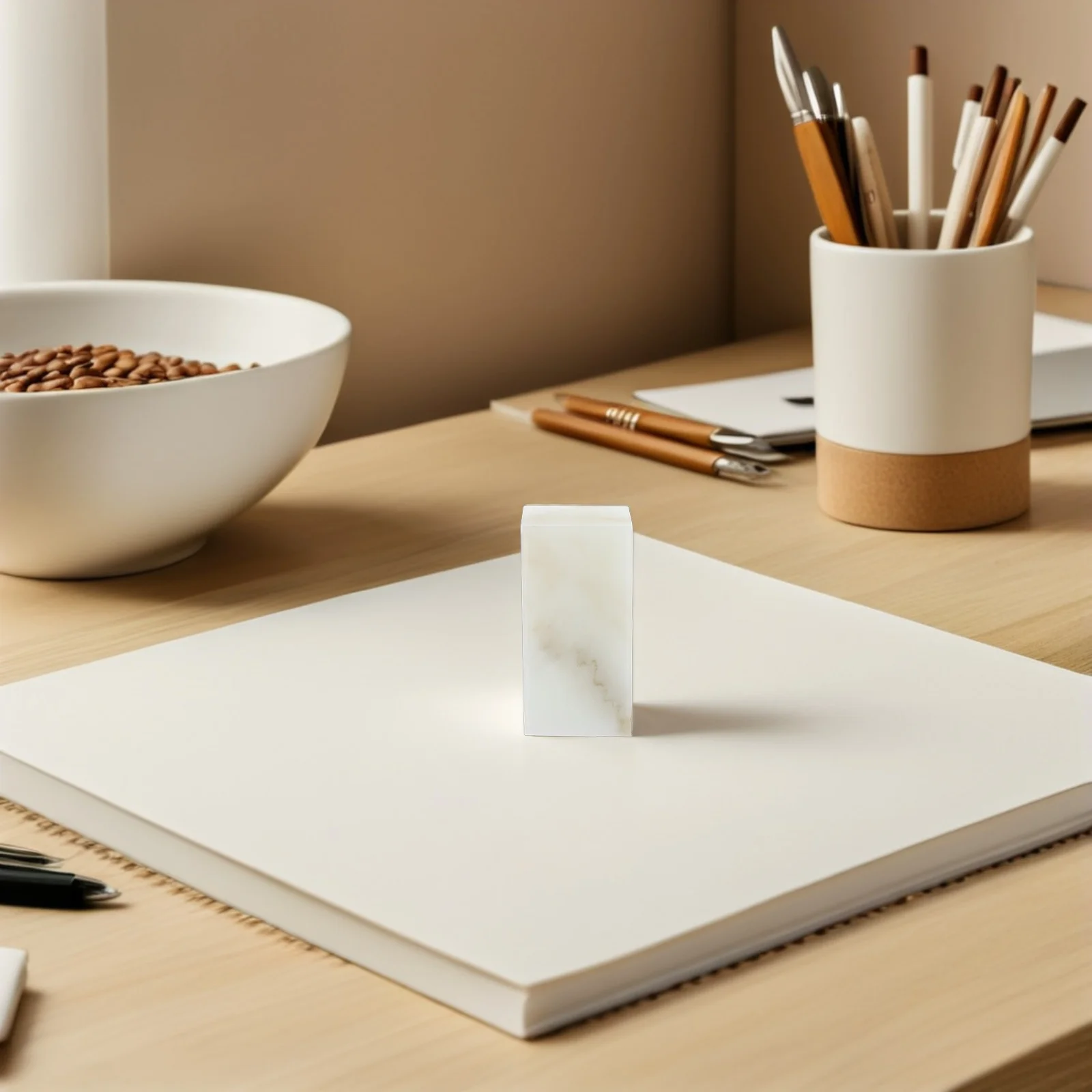 

4Pcs Blank Stone Stamp Set Made of Guangxi Stone for Carving Chinese Seal DIY Name Stamp Calligraphy Painting Seal Craft