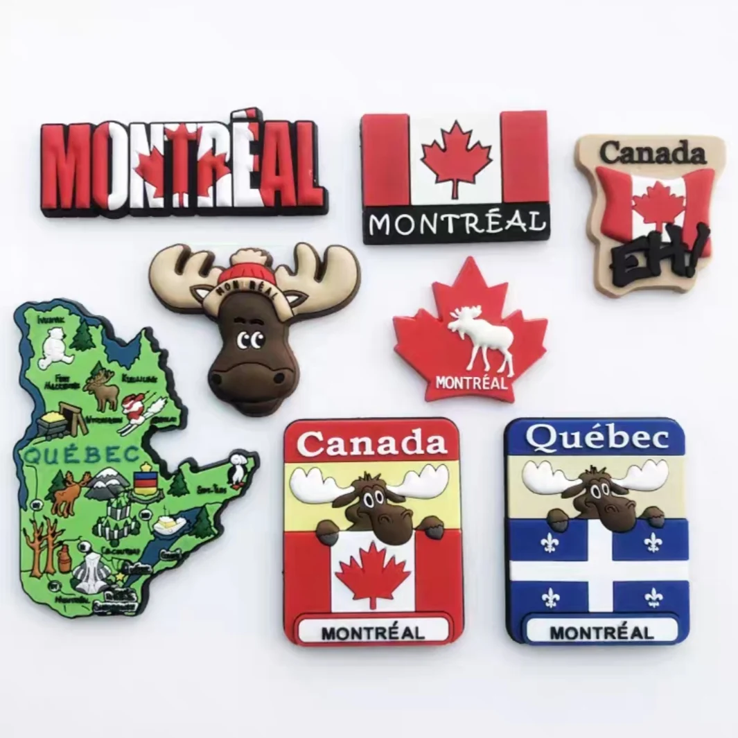 

North America Canada Rubber Fridge Magnets Tourism Souvenir Refrigerator Magnetic Sticker Collection Handicraft Gift