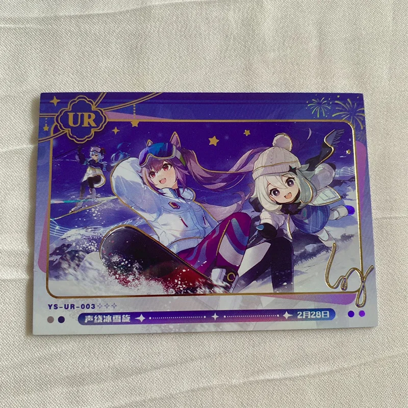 Anime deusa história ur cartões ganyu keqing ningguang kamisato ayaka cartões colecionáveis presentes de aniversário de natal brinquedos das crianças