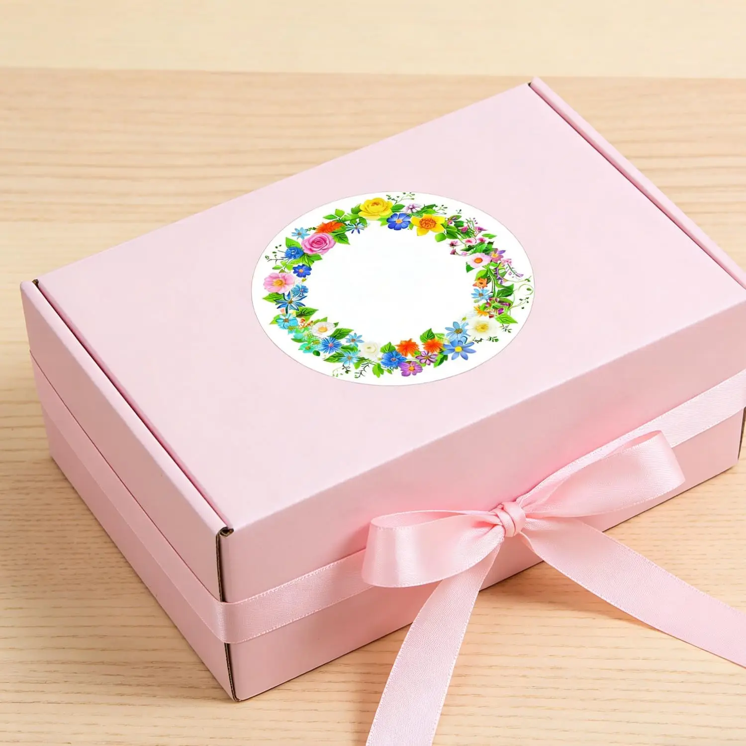 500 Pcs Hello Spring Direct Thermal Labels 2 inch Happy Spring Floral Stickers for Envelope Seals Gift Wrapping