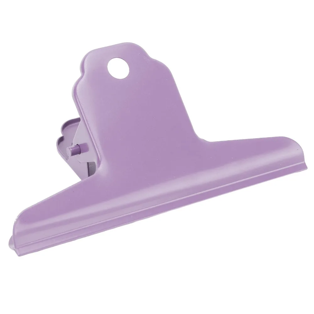 2Pcs Purple/ Red/ Pink/ Black Metal Binder Clip 10cm Metal Material Metal Paper Clips Large Size Multi-Purpose Ticket Clip