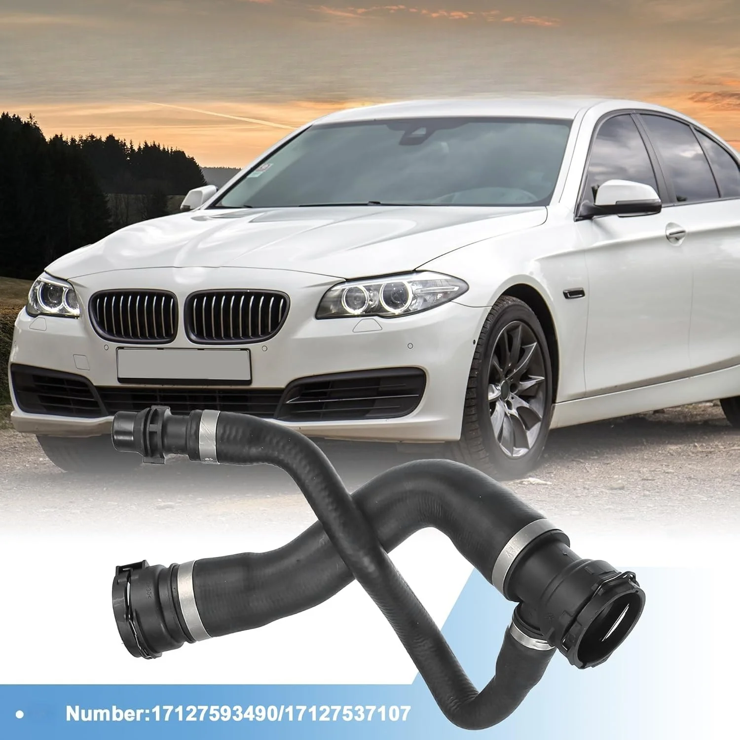

Upper Radiator Coolant Hose Fit For BMW X5 XDrive30i 3.0L L6 - Gas 2009-2010 E70 X5 Series 2007-2010 xDrive30i 3.0si 17127593490