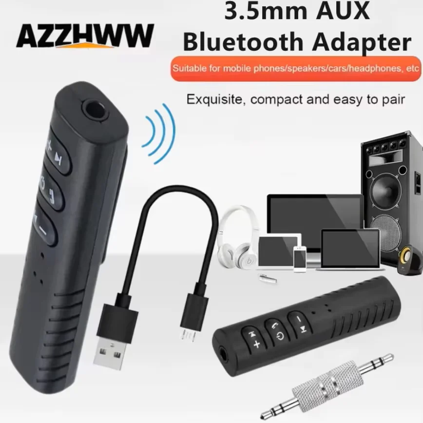 Draadloze Bluetooth-ontvanger 3,5 mm Jack AUX naar draadloze muziek Stereo-adapter voor automuziek Audio Aux hoofdtelefoonontvanger Handsfree