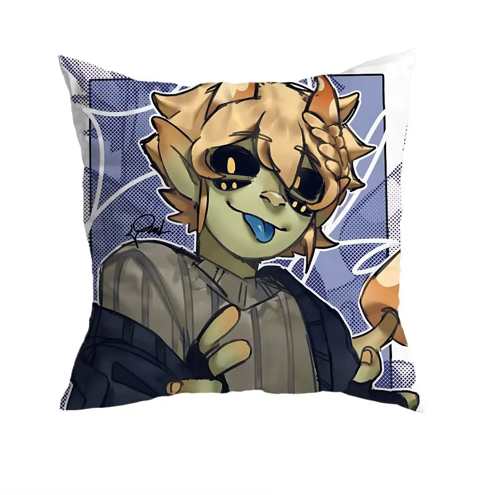 Mushroom Oasis Anime  pillowcase casual style decoration, suitable for home decoration (excluding pillow core)