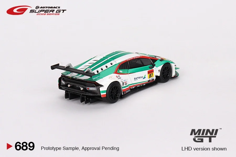 Minigt 1:64 Lamborghini Huracán Gt3 Evo2 #87 MGT00689-L Auto Legering Speelgoed Motorvoertuig Diecast Metalen Model Voor Kinderen