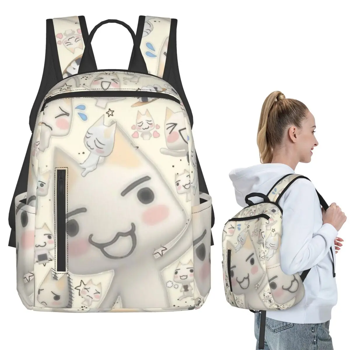 

Cartoon Animation Toro Inoue Cat Backpack Student BookBag Children School Bag Computer Shoulder Bags Boys Girls