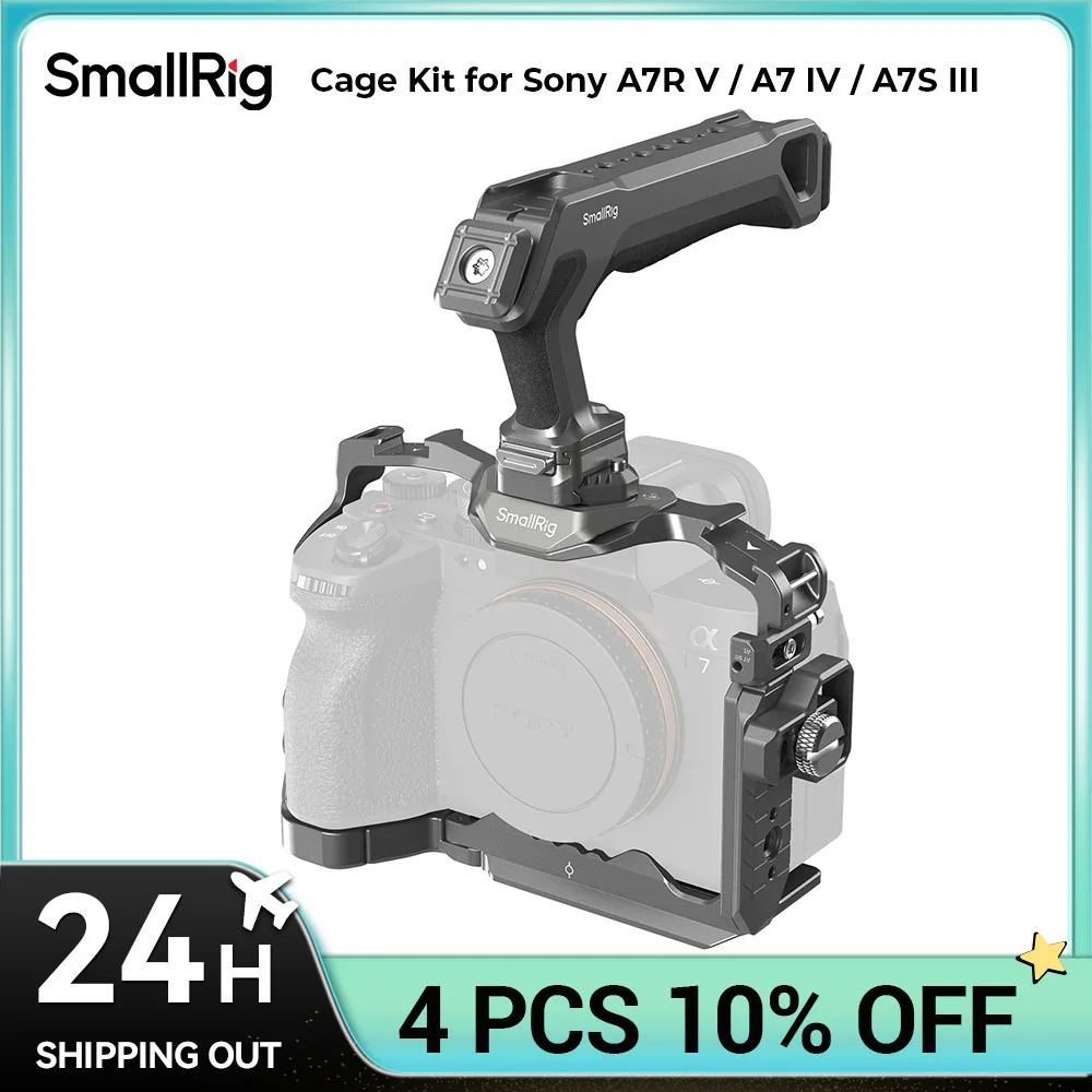 SmallRig Cage Kit for Sony Alpha 7R V/Alpha 7 IV/ Alpha 7S III , Quick Release with HDMI Clamp for Sony A7R V / A7 IV / A7S III