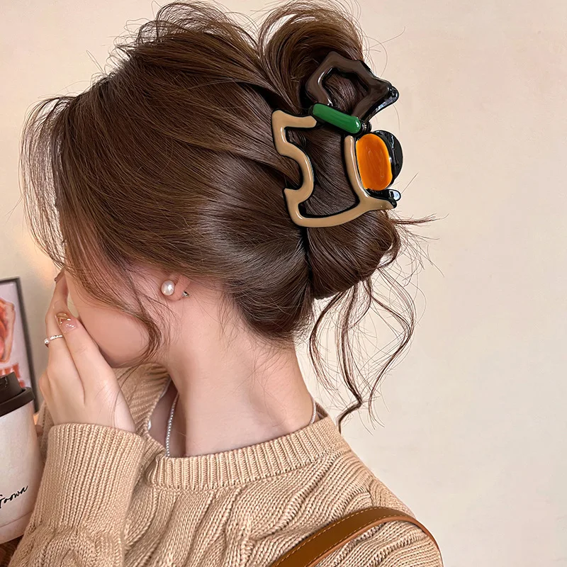 

Очаровательная заколка для волос с цветными блоками щенка — милая французская заколка для женщин, модные аксессуары для волос