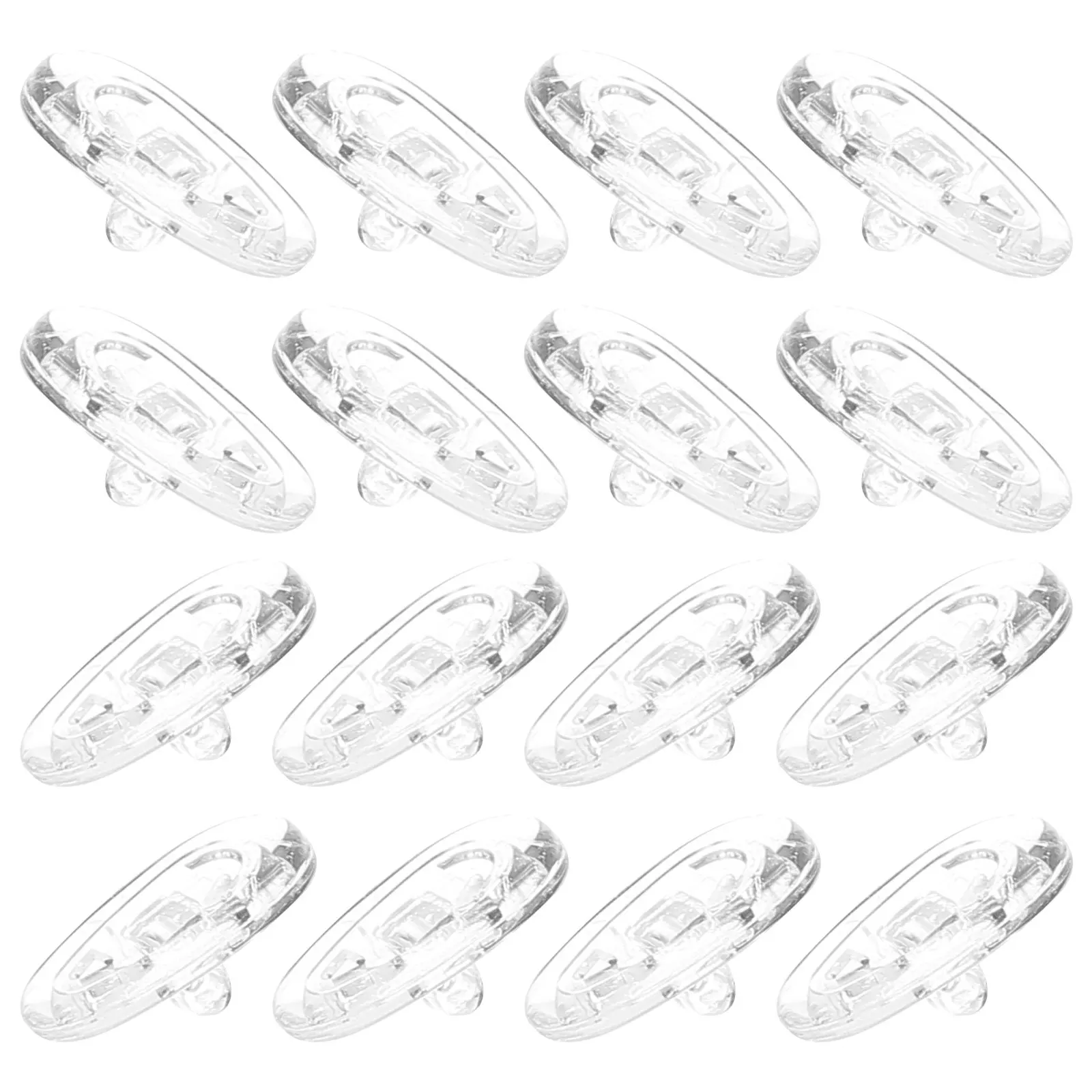 20 Pairs Nose Pads for Glasses Anti Slip Replacement Eyeglasses Transparent Silicone