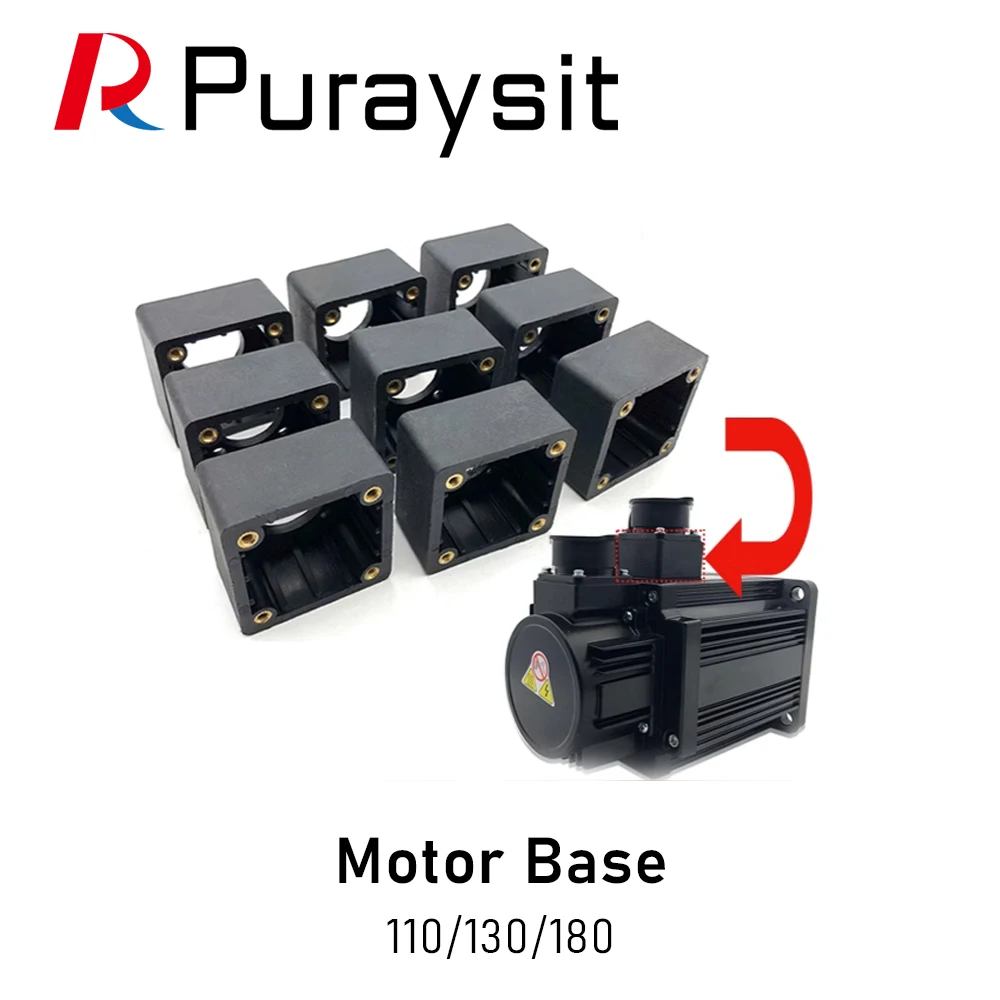 Puraysit Servo Motor 110 Type 130 Type 180 Motor Power Socket Small Square Plastic Mounting Base Junction Box