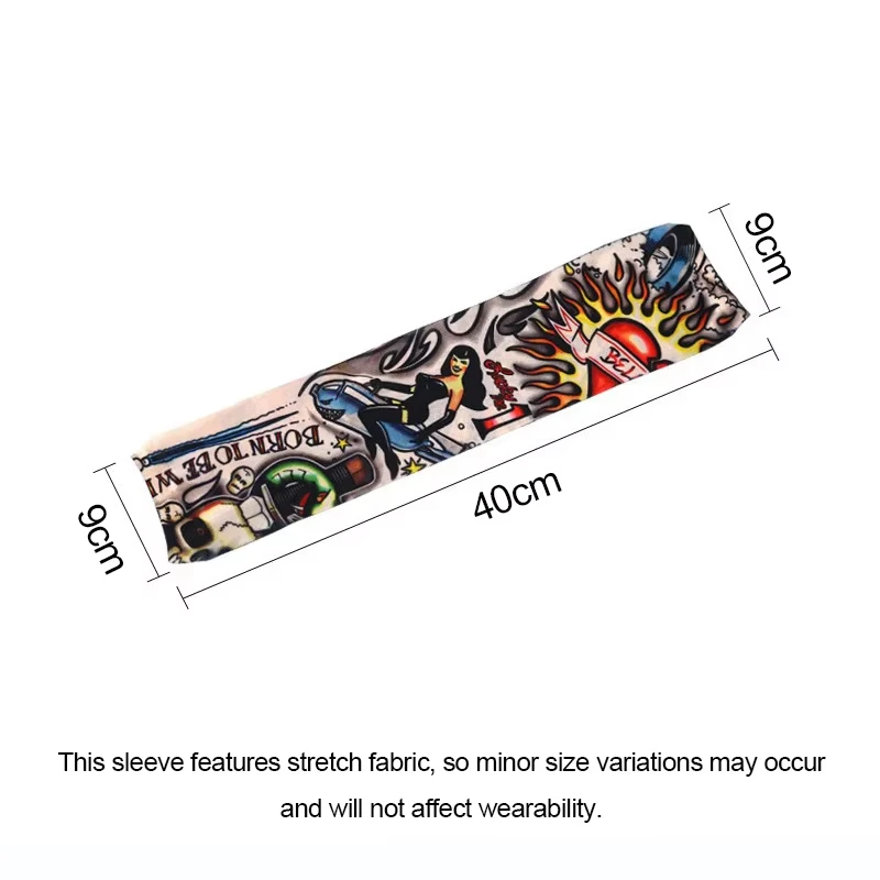 6 PCS Tattoo Sleeves Unisex Summer Cycling Sun Protection Arm Covers Beach Driving Fishing Breathable Nightclub Elastic Sleeves image 3