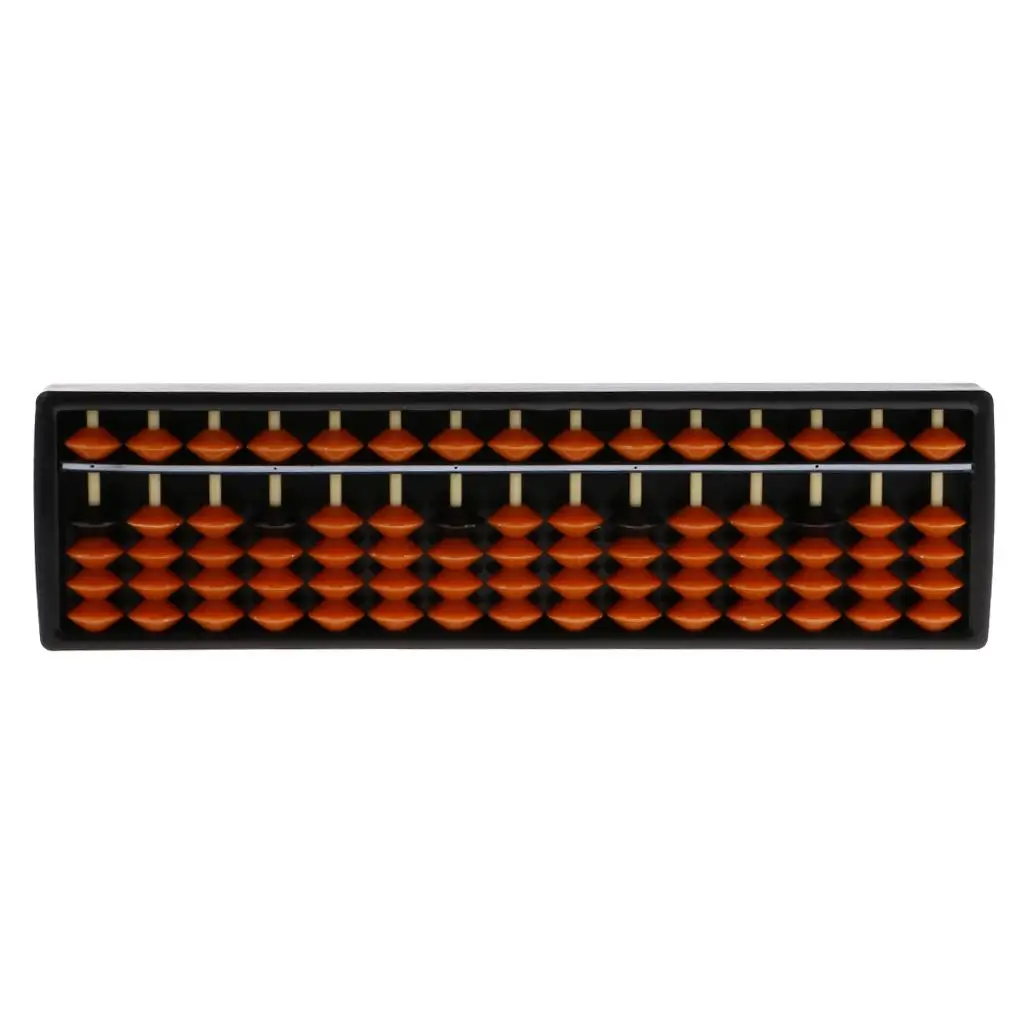 Chinese Abacus Fifteen Rod Soroban Toy Plastic Column Calculating Tool Classic Educational Aid for Math Training