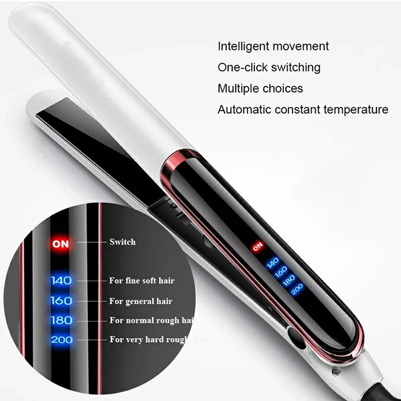 A device that combines a straightening machine and a curler, a professional salon tool for straightening wavy hairstyles