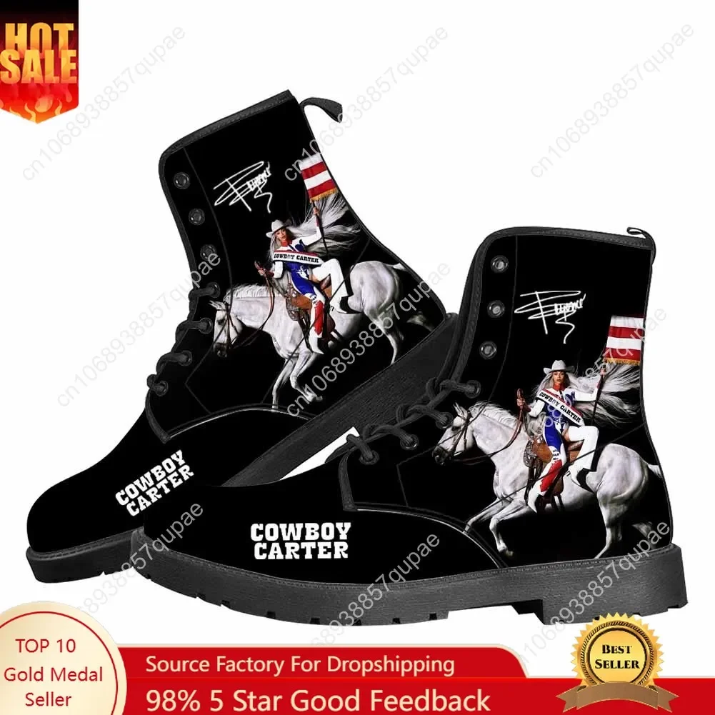 

Beyonce Casual Boots Rock Cowboy Carter Mens Womens Teenager Shoes Fashion 3D Boot Outdoor High Quality Customize Made Shoe