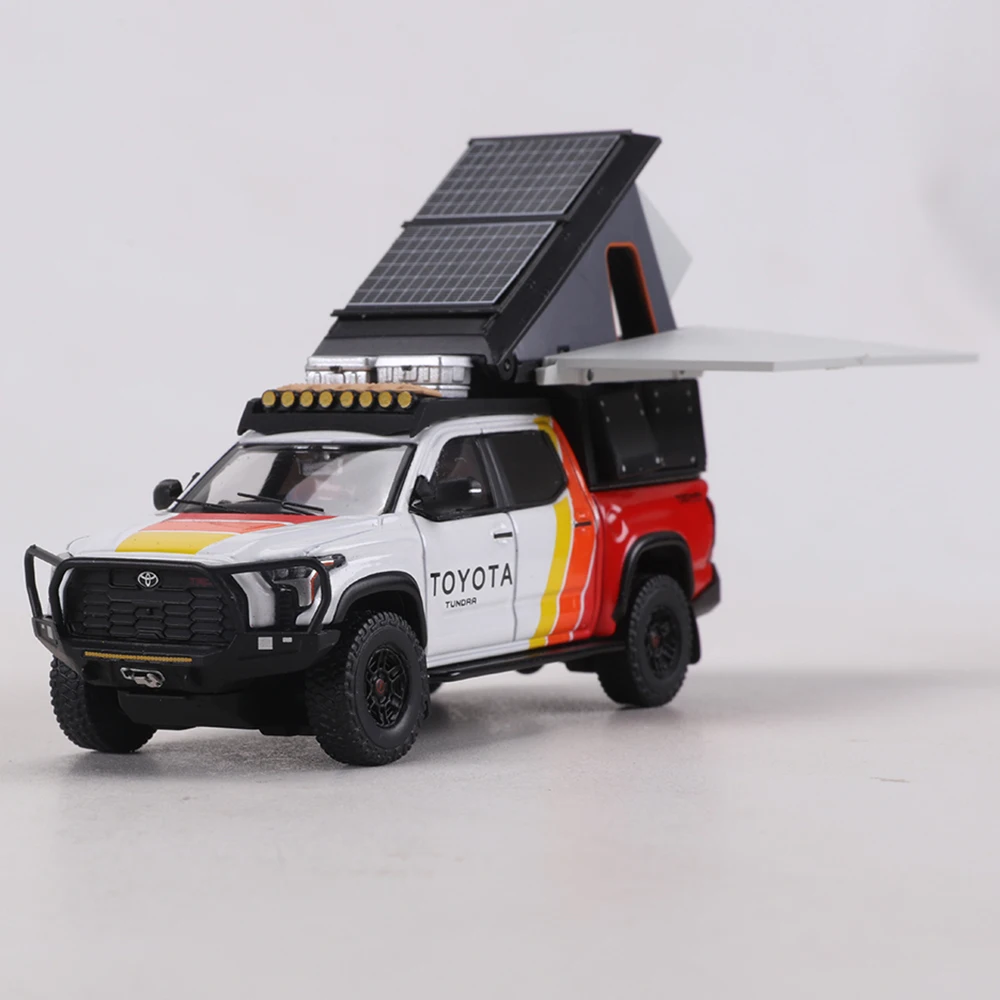 GCD 1/64 Tundra TRD PRO Camper Pickup Truck Diecast Model Overland Off-road Camping Alloy Car Collectible