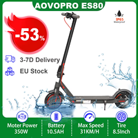 AOVOPRO ES80 31KM/H Electric Scooter 350W Powerful Motor 10.5AH Battery 8.5 Inch Off Road Smart Foldable Electric Skateboard